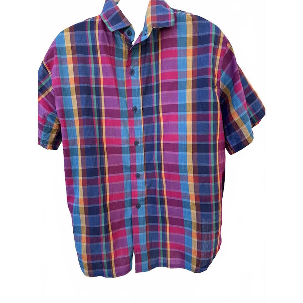 Vintage Cherokee Plaid Shirt USA L NWT